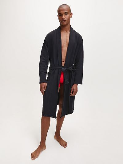 Calvin Klein Ruhák HU136429 | Calvin Klein Bathrobe Férfi Fürdőköpeny Fekete